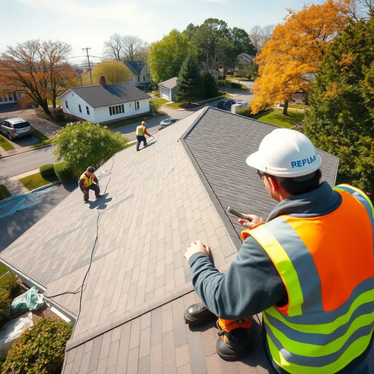 Roof replacement project near Selden, NY