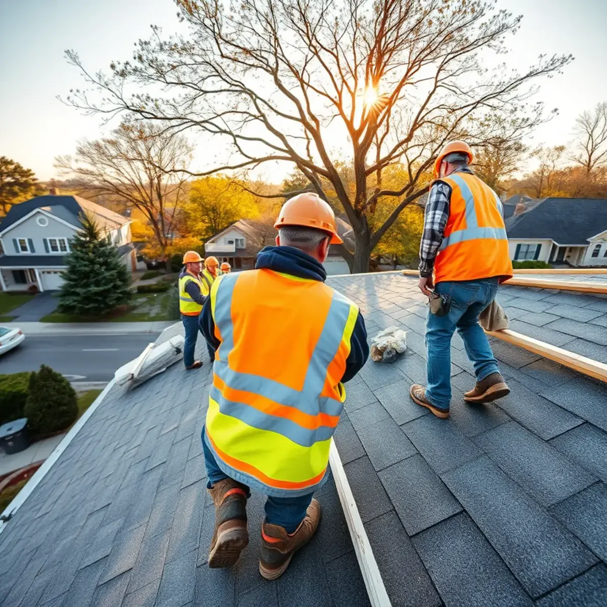 Roof replacement project near Setauket, NY