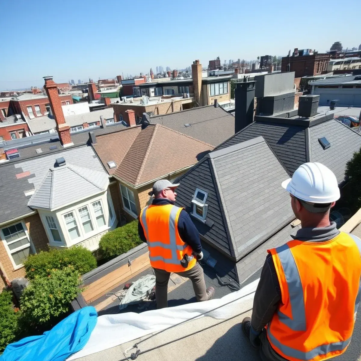 Roof replacement project near South Beach, NY