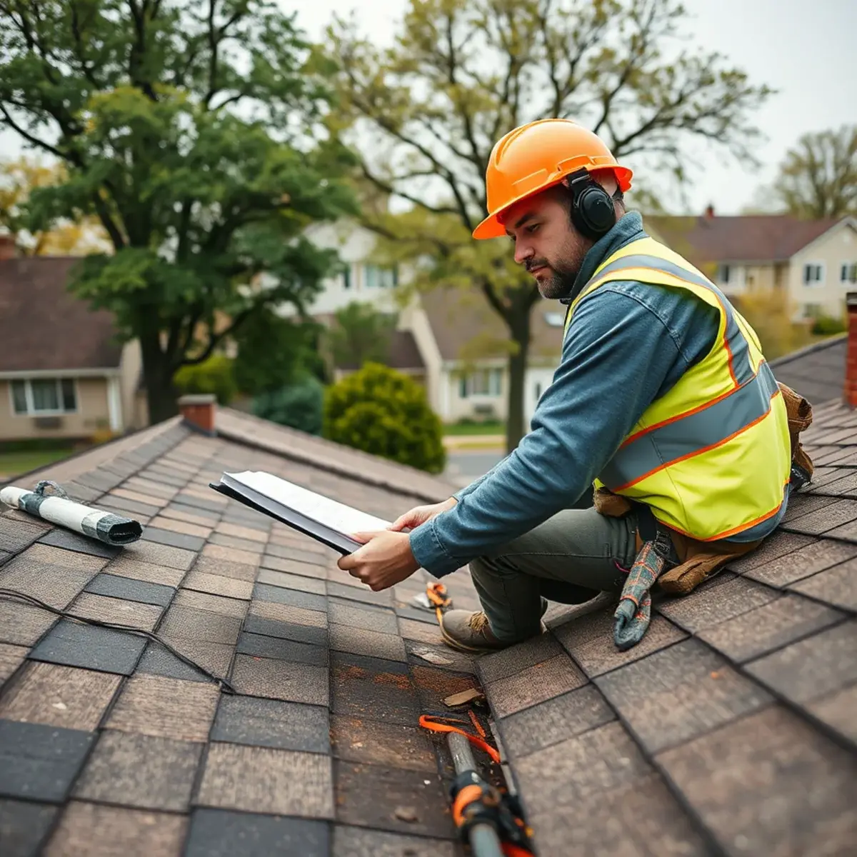 Storm damage roof repair near Southeast, NY
