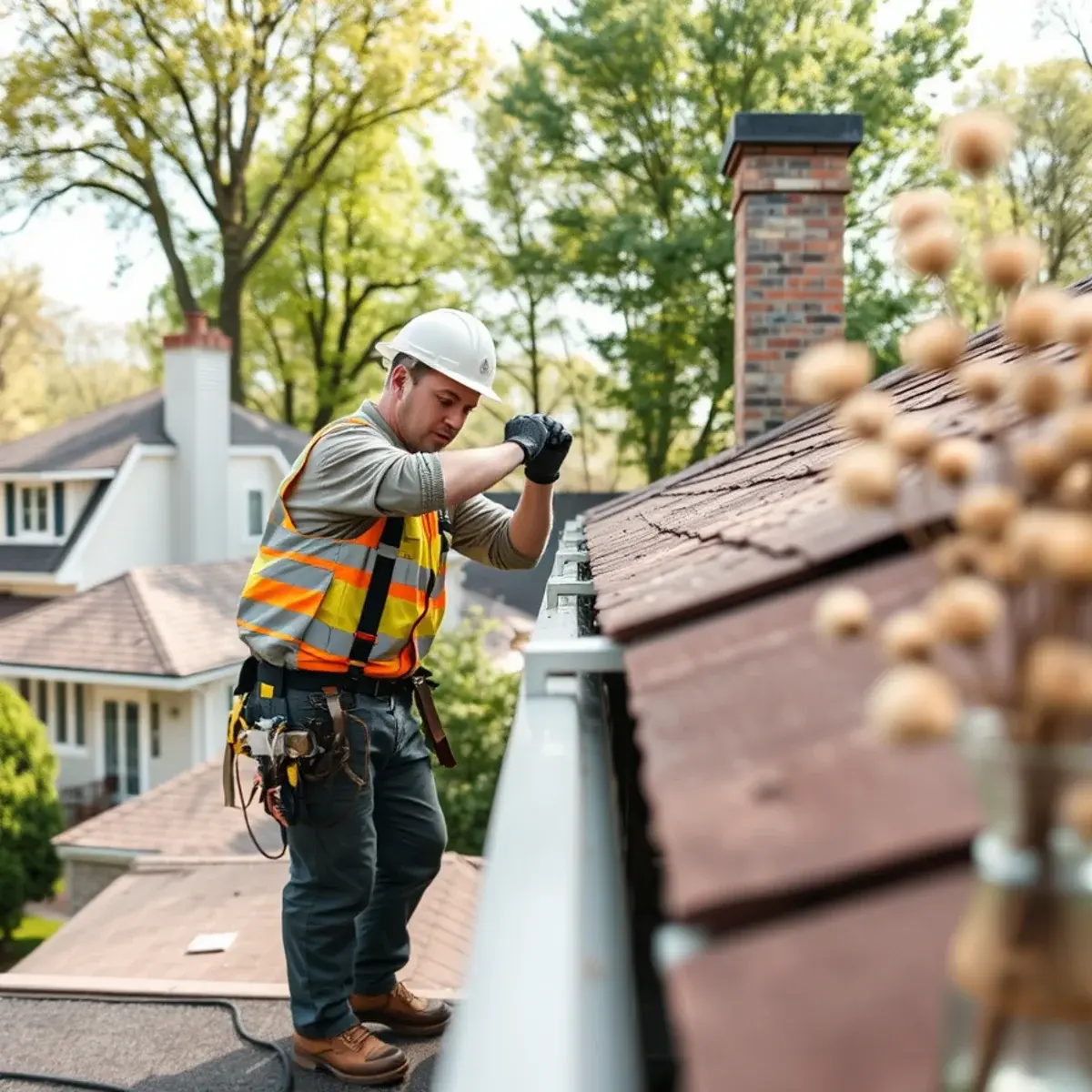Gutter protection and roof drainage work near Spring Valley, NY