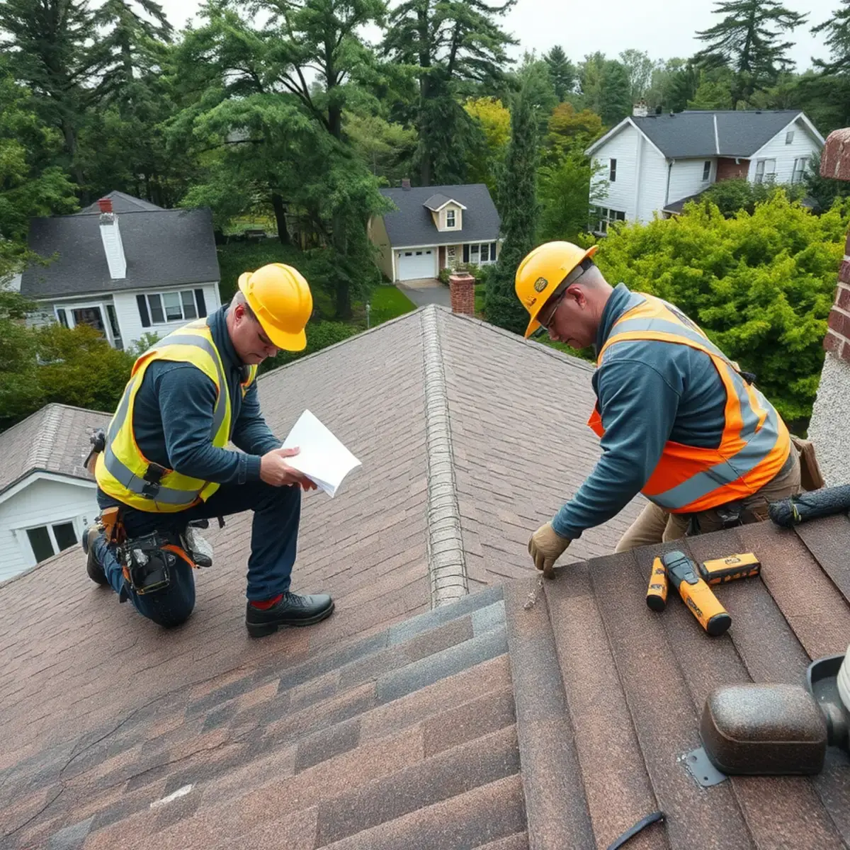 Storm damage roof repair near Valley Cottage, NY