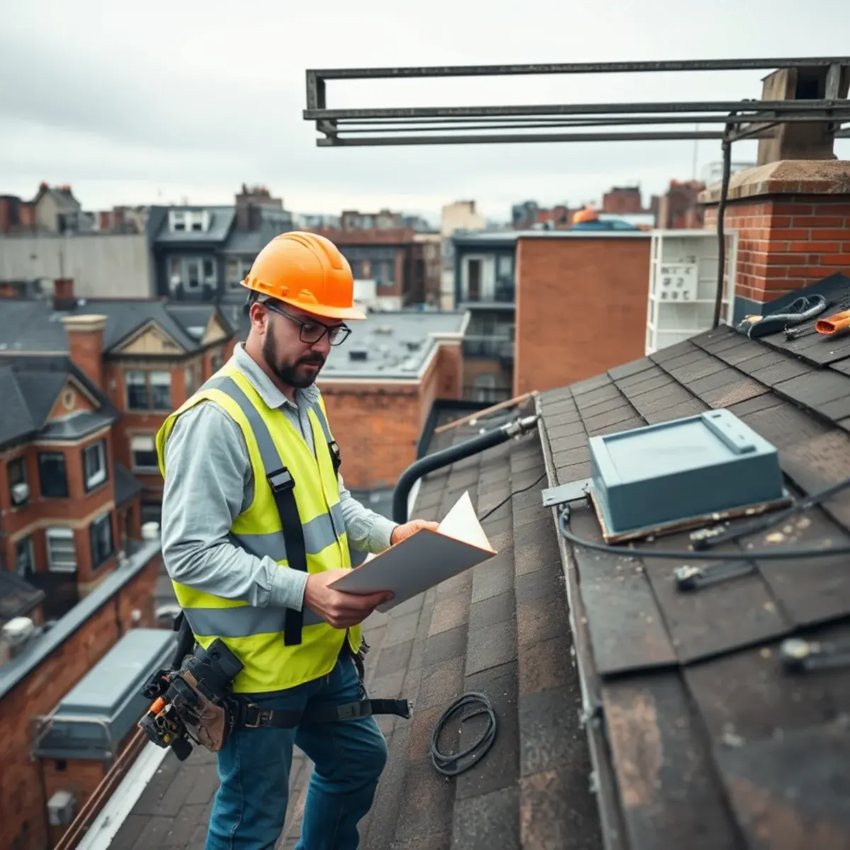 Storm damage roof repair near West Village, NY