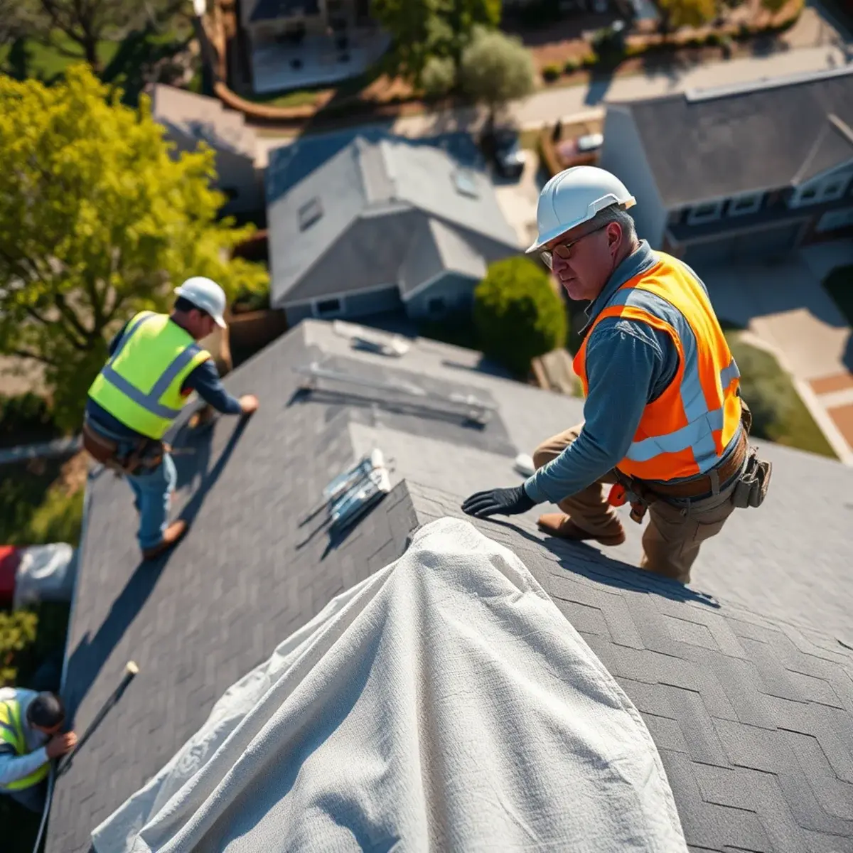 Roof replacement project near Woodmere, NY